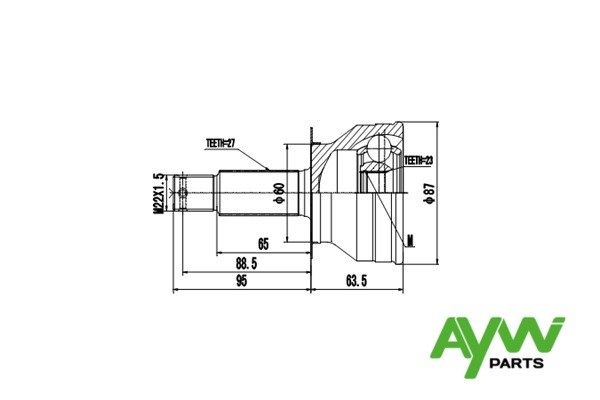 ШРУС AW1510135 AYWI PARTS