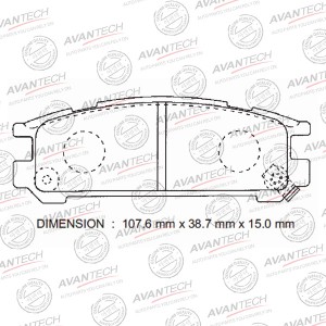 Колодки тормозные дисковые AV946 AVANTECH