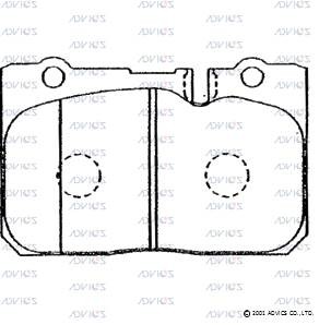 Колодки тормозные дисковые SN286E ADVICS