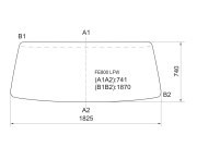 Стекло лобовое в резинку MITSUBISHI CANTER 27 FE80M FH TRUCK 2001-  FE800LFW XINYI