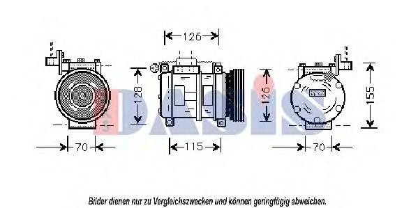 Компрессор кондиционера 850741N AKS DASIS