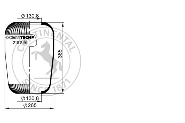 Баллон пневматической подвески 757N CONTITECH