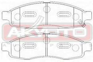 Колодки тормозные дисковые AKD-ZC60 AKYOTO