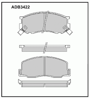 Колодки тормозные дисковые ADB3422 ALLIED NIPPON