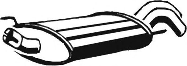 Глушитель - задняя часть системы ОГ 03052 ASMET