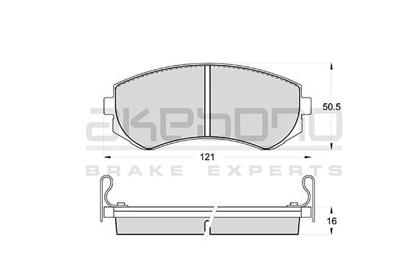 Колодки тормозные дисковые AN277WK AKEBONO