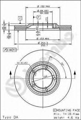 Диск тормозной BS8215 BRECO