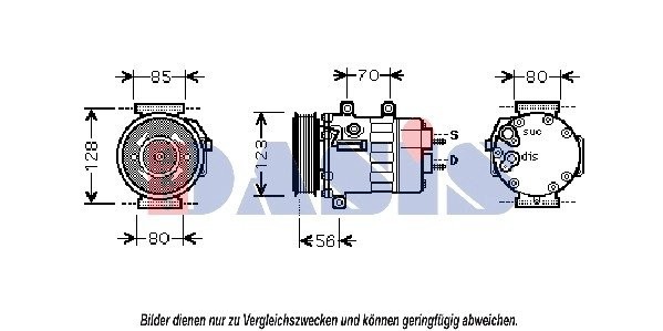 Компрессор кондиционера 851815N AKS DASIS