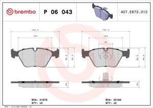 P060438020584059913 P06043 BREMBO