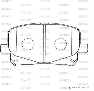 Колодки тормозные дисковые SN877 ADVICS