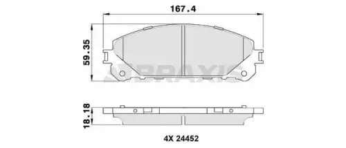 Колодки тормозные дисковые AA0312 BRAXIS