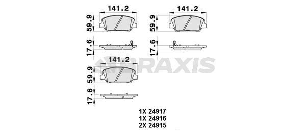 Колодки тормозные дисковые AB0425 BRAXIS