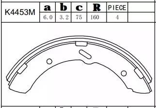 Колодки тормозные барабанные K4453M ASIMCO