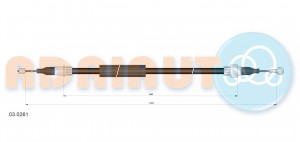 Трос ручного тормоза 030261 ADRIAUTO