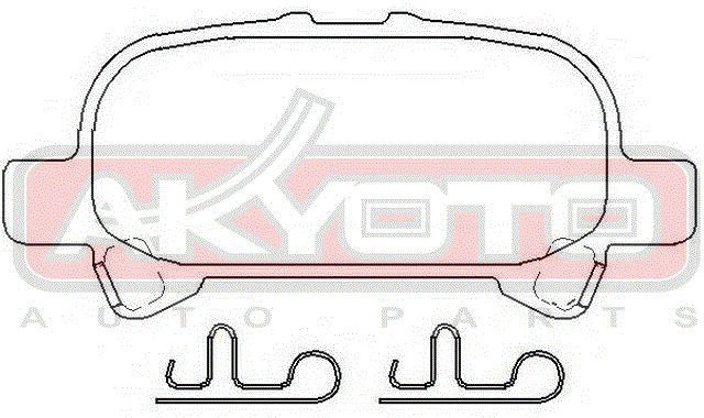 Колодки тормозные дисковые AKD-06030 AKYOTO