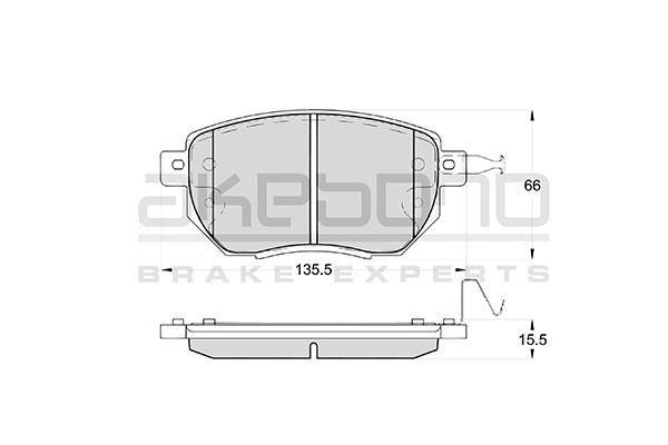 Колодки тормозные дисковые AN711WK AKEBONO