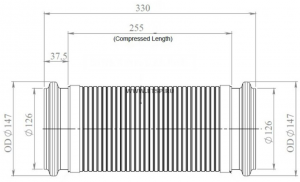 Сильфон - гофра гибкая системы выпуска ОГ 82194 DINEX