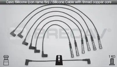 Провода высоковольтные системы зажигания (комплект) 08512 BRECAV