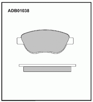 Колодки тормозные дисковые ADB01038 ALLIED NIPPON