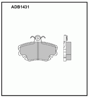 Колодки тормозные дисковые ADB1431 ALLIED NIPPON