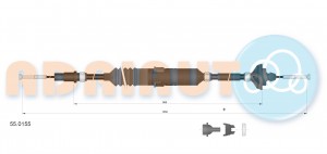 Трос сцепления 55.0155 ADRIAUTO