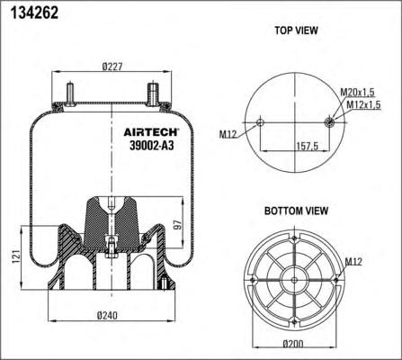 Поршень пневматического компрессора 39002A308KPP AIRTECH