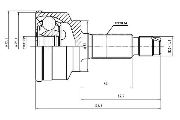 ШРУС AW1510078 AYWI PARTS