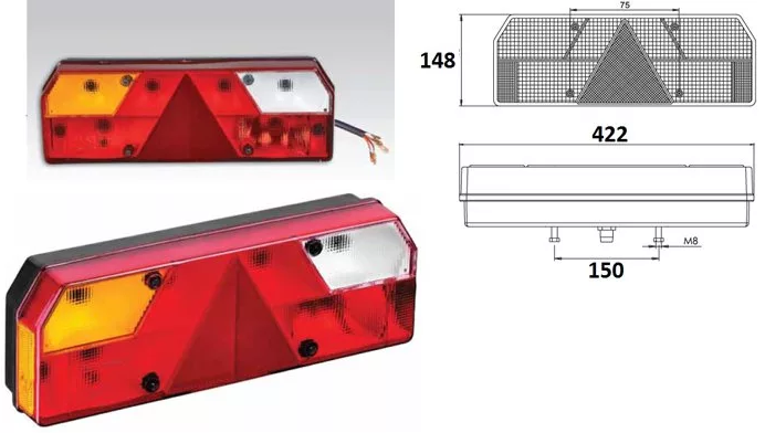Фонарь задний U0023-01L TEH AVTO SVET