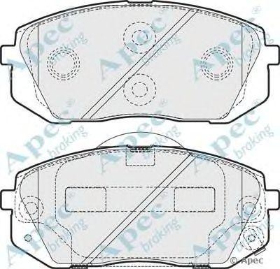 Колодки тормозные дисковые PAD1617 APEC BRAKING