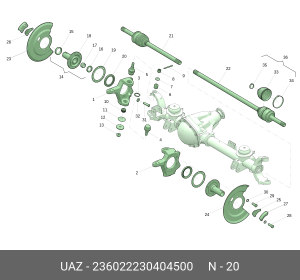 W206032530 236022230404500 UAZ UAZ