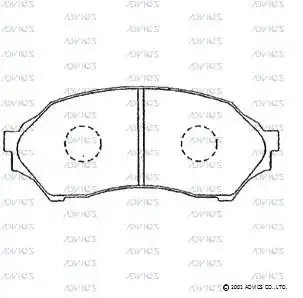 Колодки тормозные дисковые E1N003 ADVICS