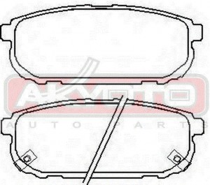 Колодки тормозные дисковые AKD-0798 AKYOTO