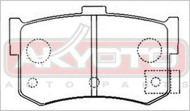 Колодки тормозные дисковые AKD-1121 AKYOTO
