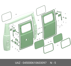 ОСЬ ПЕТЛИ ДВЕРИ! 045000610603097 UAZ UAZ