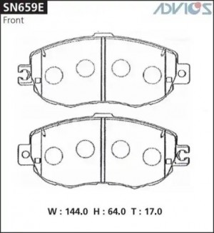Колодки тормозные дисковые SN659E ADVICS