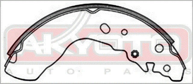 Колодки тормозные барабанные AKS9947 AKYOTO