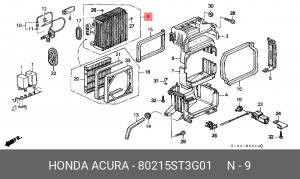 ИСПАРИТЕЛЬ 80215ST3G01 HONDA