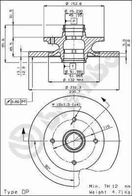 Диск тормозной BS7291 BRECO