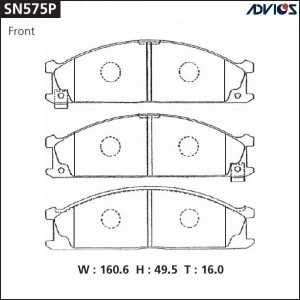 Колодки тормозные дисковые SN575P ADVICS