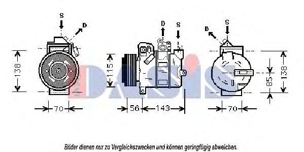 Компрессор кондиционера 850770N AKS DASIS