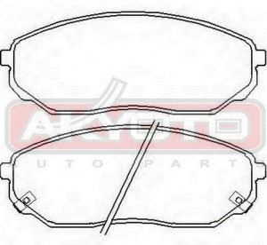 Колодки тормозные дисковые AKD-0441 AKYOTO