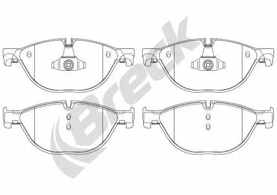 Колодки тормозные дисковые 25045 00 551 00 BRECK