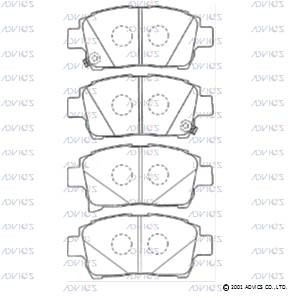Колодки тормозные дисковые SN686P ADVICS