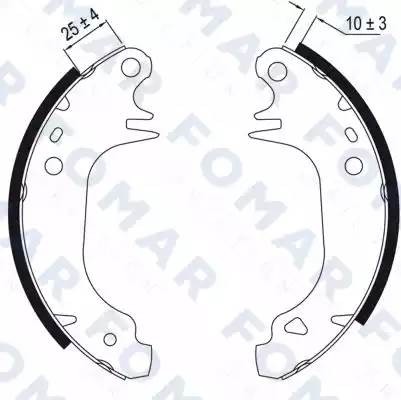 Колодки тормозные барабанные FO 0387 FOMAR FRICTION