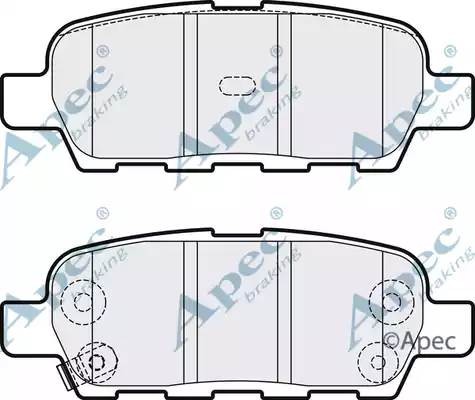 Колодки тормозные дисковые PAD1264 APEC BRAKING