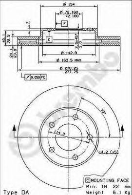 Диск тормозной BS8461 BRECO