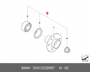 Подшипник ступицы колеса 33 41 2 220 987 BMW
