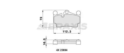 Колодки тормозные дисковые AA0202 BRAXIS