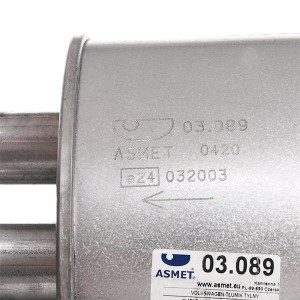 Глушитель - задняя часть системы ОГ 03089 ASMET