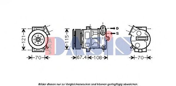 Компрессор кондиционера 851603N AKS DASIS